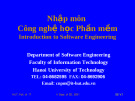 Bài giảng Nhập môn công nghệ học phần mềm (Introduction to Software Engineering): Phần V