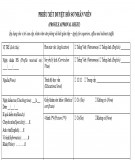 Mẫu Phiếu xét duyệt hồ sơ nhân viên (Profile Approval Sheet)