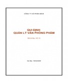 Quy định quản lý văn phòng phẩm