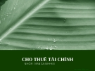 Cho Thuê tài chính