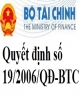 Quyết định số 19/2006/QĐ-BTC về việc ban hành chế độ kế toán doanh nghiệp