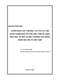 Báo cáo tham luận: Vườn quốc gia Tam Đảo, vai trò và tầm quan trọng đối với việc bảo tồn đa dạng sinh học và bảo vệ môi trường của đồng bằng Bắc Bộ và Việt Nam