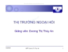 Bài giảng: Thị trường ngoại hối - GV.Dương Thị Thùy An