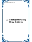 22 Điều luật trong Marketing không thể thiếu