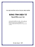 Hướng dẫn sử dụng phần mềm bảng tính điện tử OpenOffice.org Calc