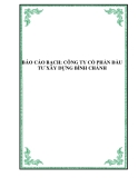 BÁO CÁO BẠCH: CÔNG TY CỔ PHẦN ĐẦU TƯ XÂY DỰNG BÌNH CHÁNH