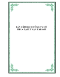 BẢN CÁO BẠCH CÔNG TY CỔ PHẦN ĐẠI LÝ VẬN TẢI SAFI