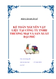 Đề tài "Kế toán nguyên vật liệu Cty thương mại và sản xuất Đại Phú "