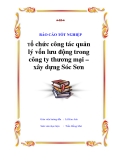 Luận văn tốt nghiệp “Tổ chức công tác quản lý vốn lưu động trong công ty thương mại –xây dựng Sóc Sơn”