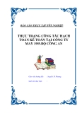 Luận văn tốt nghiệp "Thực trạng công tác Hạch toán kế toán tại công ty may 19/5 - Bộ Công An"