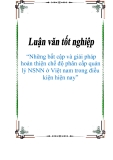 Luận văn tốt nghiệp “Những bất cập và giải pháp hoàn thiện chế độ phân cấp quản lý NSNN ở Việt nam trong điều kiện hiện nay”