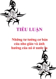 Tiểu luận “Những tư tưởng cơ bản của nho giáo và ảnh hưởng của nó ở nước ta”