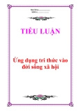 Tiểu luận "Ứng dụng tri thức vào đời sống xã hội"