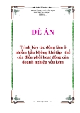 Đề án "Trình bày tác động làm ô nhiễm bầu không khí tập   thể của điều phối hoạt động của doanh nghiệp yếu kém"