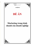 Đề án " Marketing trong kinh doanh của doanh nghiệp "