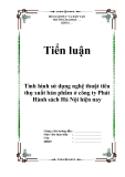 Tiểu luận “Tình hình sử dụng nghệ thuật tiêu thụ xuất bản phẩm ở công ty Phát Hành sách Hà Nội hiện nay”