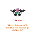 Tiểu luận về “Giá trị thặng dư - Các hình thức biểu hiện của giá trị thặng dư”