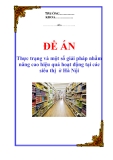 Đề án “Thực trạng và một số giải pháp nhằm nâng cao hiệu quả hoạt động tại các siêu thị  ở Hà Nội