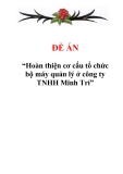 Đề án “Hoàn thiện cơ cấu tổ chức bộ máy quản lý ở công ty TNHH Minh Trí”