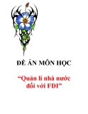 Đề án “Quản lí nhà nước đối với FDI”