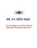 Đề án "Cơ sở lý luận và cơ sở thực tiễn của khẩu hiệu "Tiết kiệm là quốc sách"