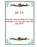 Đề án “Dự báo cung lao động Việt Nam (số lượng và cơ cấu) giai đoạn đến năm 2010”