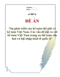 Đề án “Sự phát triển của kế toán thế giới và kế toán Việt Nam. Các vấn đề đặt ra với kế toán Việt Nam trong xu thế toàn cầu hoá và hội nhập kinh tế quốc tế”