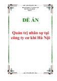 Luận văn “Quản trị nhân sự tại công ty cơ khí Hà Nội