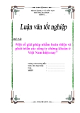 Đề án "Một số giải pháp nhằm hoàn thiện và phát triển các công ty chứng khoán ở Việt Nam hiện nay"