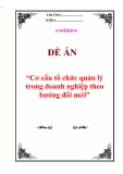 Đề án “Cơ cấu tổ chức quản lý trong doanh nghiệp theo hướng đổi mới”