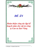 Luận văn tốt nghiệp "Hoàn thiện công tác lập kế hoạch năm cho vật tư tại Công Ty Sao Vàng"