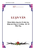 Luận văn tốt nghiệp “Hoàn thiện công tác tổ chức lao động tại công ty xi măng - đá vôi Phú Thọ”