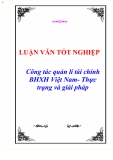 Luận văn tốt nghiêp “Công tác quản lí tài chính BHXH Việt Nam- Thực trạng và giải pháp”