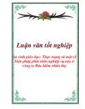 Luận văn: “An sinh giáo dục: Thực trạng và một số biện pháp phát triển nghiệp vụ này ở công ty Bảo hiểm nhân thọ