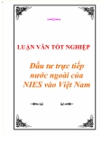 Luận văn tốt nghiệp "Đầu tư trực tiếp nước ngoài của NIEs vào Việt Nam"