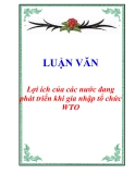 Luận văn tốt nghiệp “Lợi ích của các nước đang phát triển khi gia nhập tổ chức WTO”