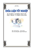 Luận văn tốt nghiệp “Xuất khẩu lao động Việt Nam - Thực trạng và triển vọng đến 2010”