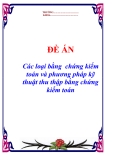 Đề án: Các loại bằng chứng kiểm toán và phương pháp kỹ thuật thu thập bằng chứng kiểm toán