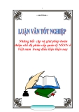 ĐỀ ÁN:  “Những bất  cập và giải pháp hoàn thiện chế độ phân cấp quản lý NSNN ở Việt nam  trong điều kiện hiện nay.