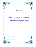 Tiểu luận “Đầu tư trực tiếp nước ngoài vào Việt Nam”