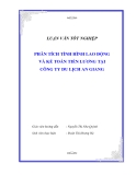 Luận văn tốt nghiệp “Phân tích tình hình  lao  động  và  kế  toán  tiền  lương  tại  công  ty  du lịch An Giang”