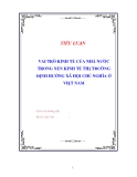 Tiểu luận "Vai trò kinh tế của nhà nước trong nền KTTT định hướng XHCN ở Việt Nam"