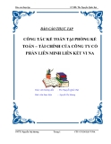 BÁO CÁO THỰC TẬP  " CÔNG TÁC KẾ TOÁN TẠI PHÒNG KẾ TOÁN – TÀI CHÍNH CỦA CÔNG TY CỔ PHẦN LIÊN MINH LIÊN KẾT VI NA "