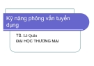 Kỹ năng phỏng vấn tuyển dụng