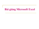 Bài giảng về Microsoft Excel