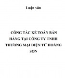 Luận văn: Công tác kế toán bán hàng tại Công ty TNHH Thương mại Điện tử Hoàng Sơn