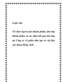 Luận văn - Tổ chức hạch toán thành phẩm, tiêu thụ thành phẩm và xác định kết quả tiêu thụ tại Công t