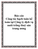 Báo cáo  - Công tác hạch toán kế toán tại Công ty dịch vụ nuôi trồng thuỷ sản trung ương