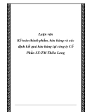 Luận văn tốt nghiệp "Kết quả bán hàng tại công ty cổ phần SX-TM Thiên Long"