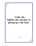 Đề tài: Nghiên cứu cơ sở lý luận về làng , văn hoá làng và những đặc điểm Văn hoá làng ở vùng đồng bằng ven biển Tỉnh Nghệ An